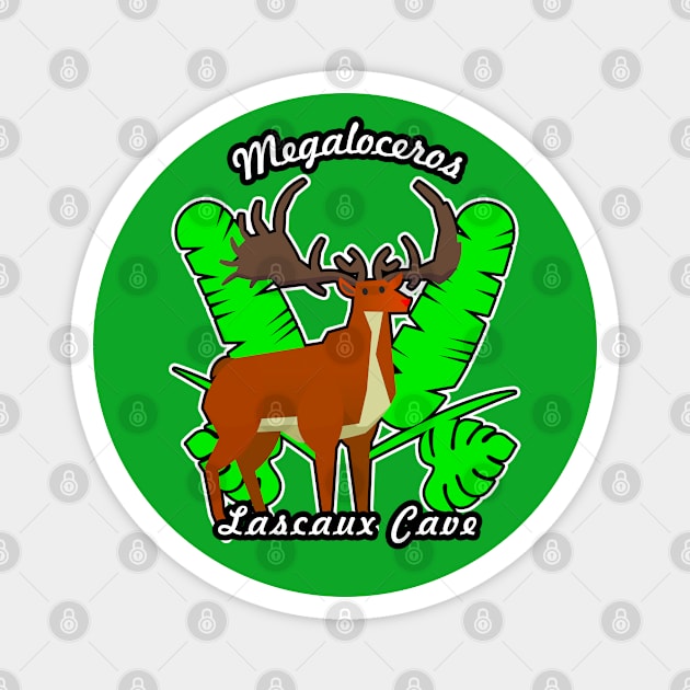 🦖 Extinct Megaloceros (Irish Elk) as Drawn in Lascaux Cave Magnet by Pixoplanet